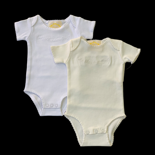 Girls Baptism Short Sleeve Bodysuit