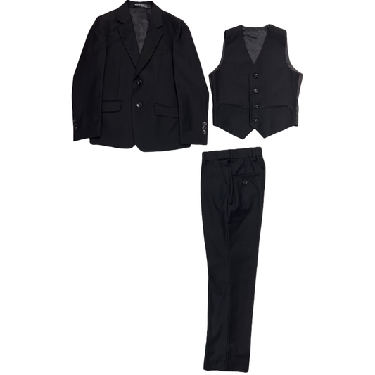 Mavezzano 3-Piece Black Slim Fit Suit