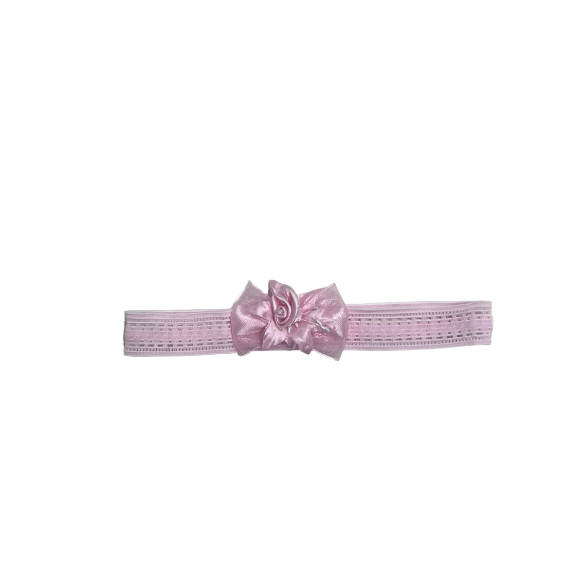 Baby Lace Headband w/ Bow and Roses
