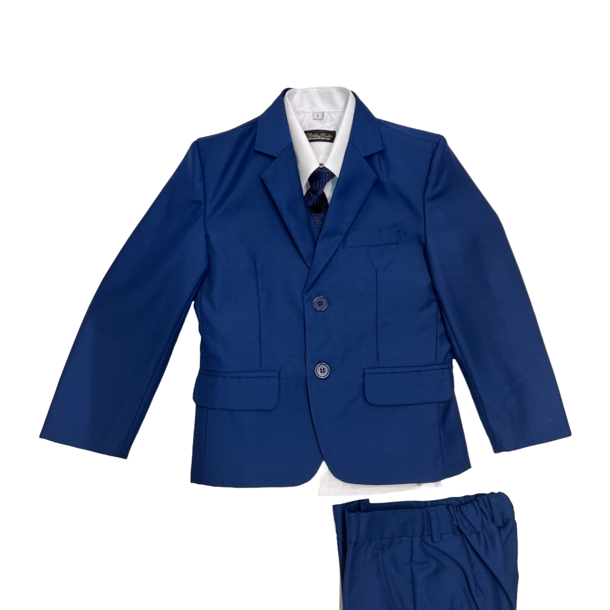 Fancy Kids Modern Fit 5-Piece Teal Suit