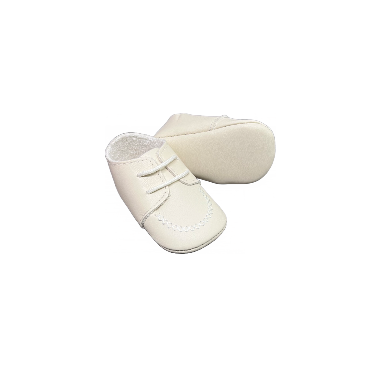 Ivory Leather Pre-Walker Shoes
