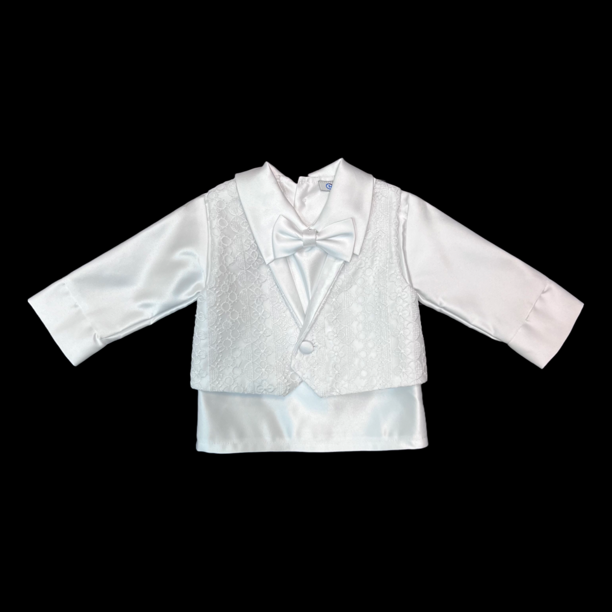 Lace Embroidery Baptism Outfit