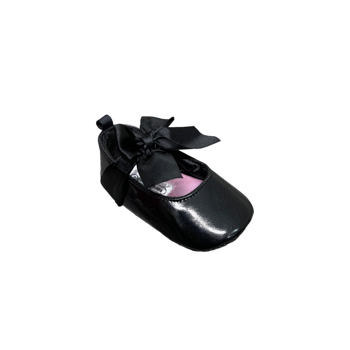 Tendertoes Black Pre-Walker Shoe w/ Bow