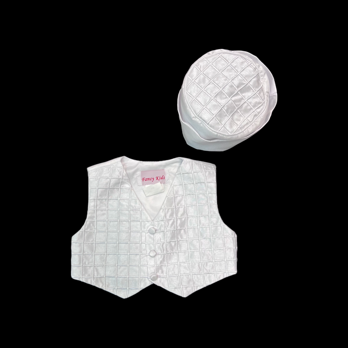 5-Piece Square Pattern Christening Outfit