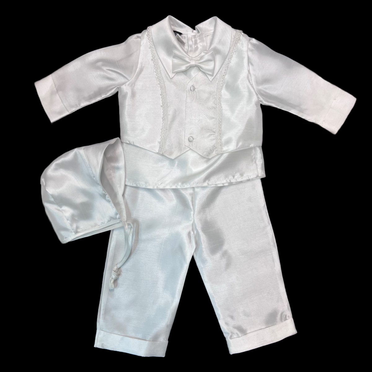 Semi-Paisley Baptism Vest Suit