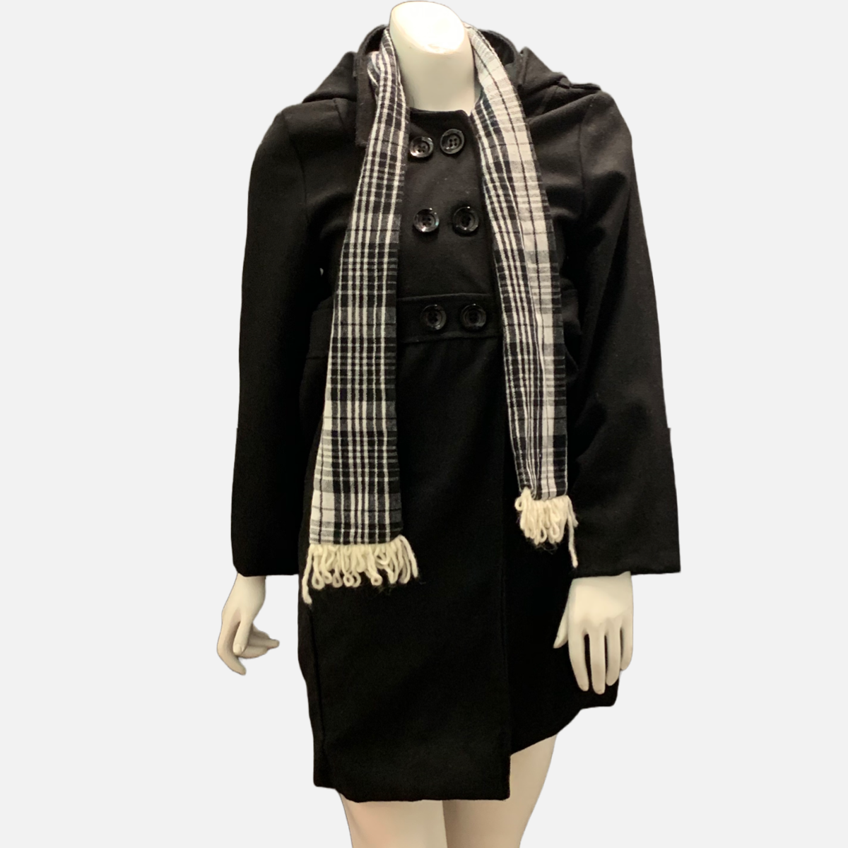 Black Felt Jacket with scarf