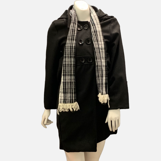 Black Felt Jacket with scarf