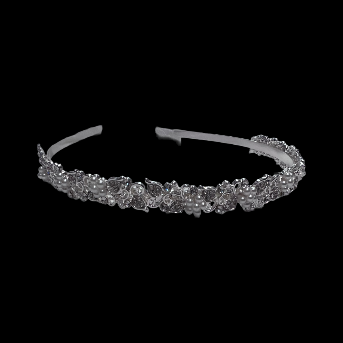Pearl and Rhinestone Headpiece with Veil