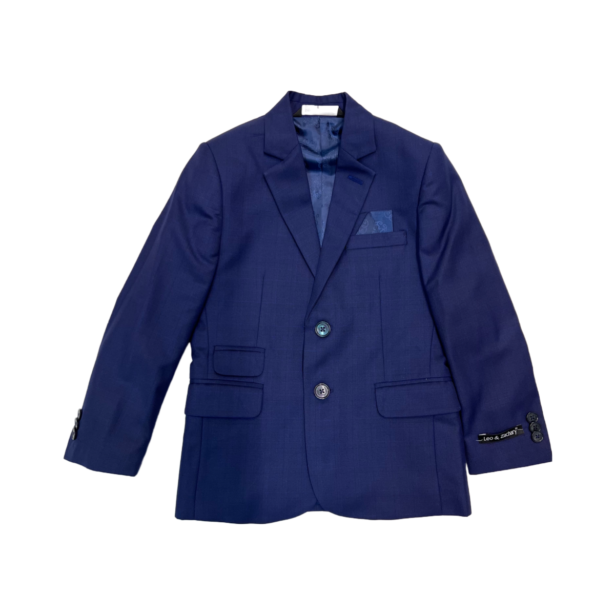Leo & Zachary 2-Piece Deep Blue Checks Suit