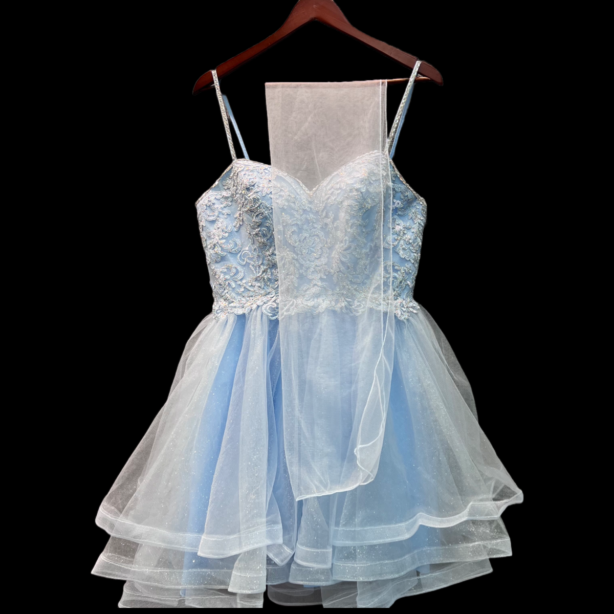 Jr. Grad Rhinestone Short Sparkle Dress (Large)