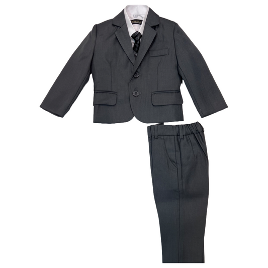 Fancy Kids 5-Piece Baby Charcoal Suit
