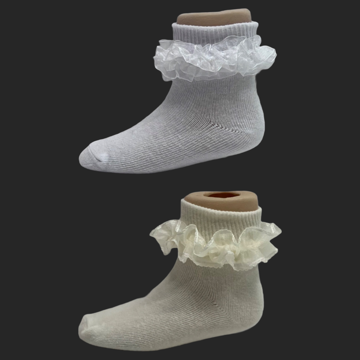 Ruffle Sock w/ Lace Trim