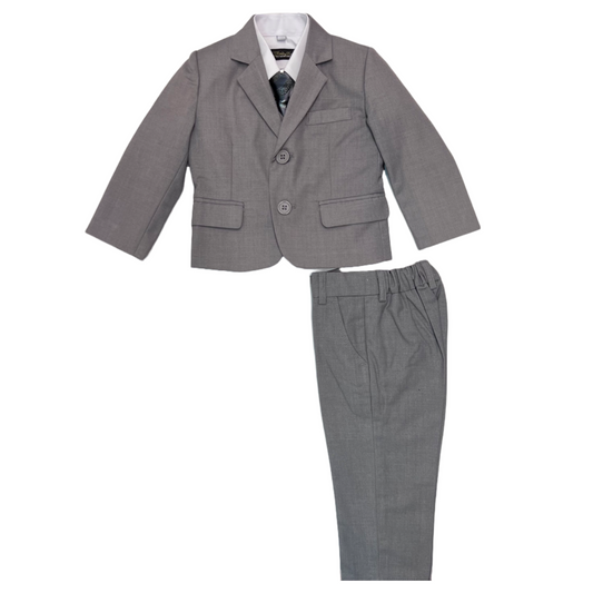 Fancy Kids 5-Piece Baby Light Grey Suit