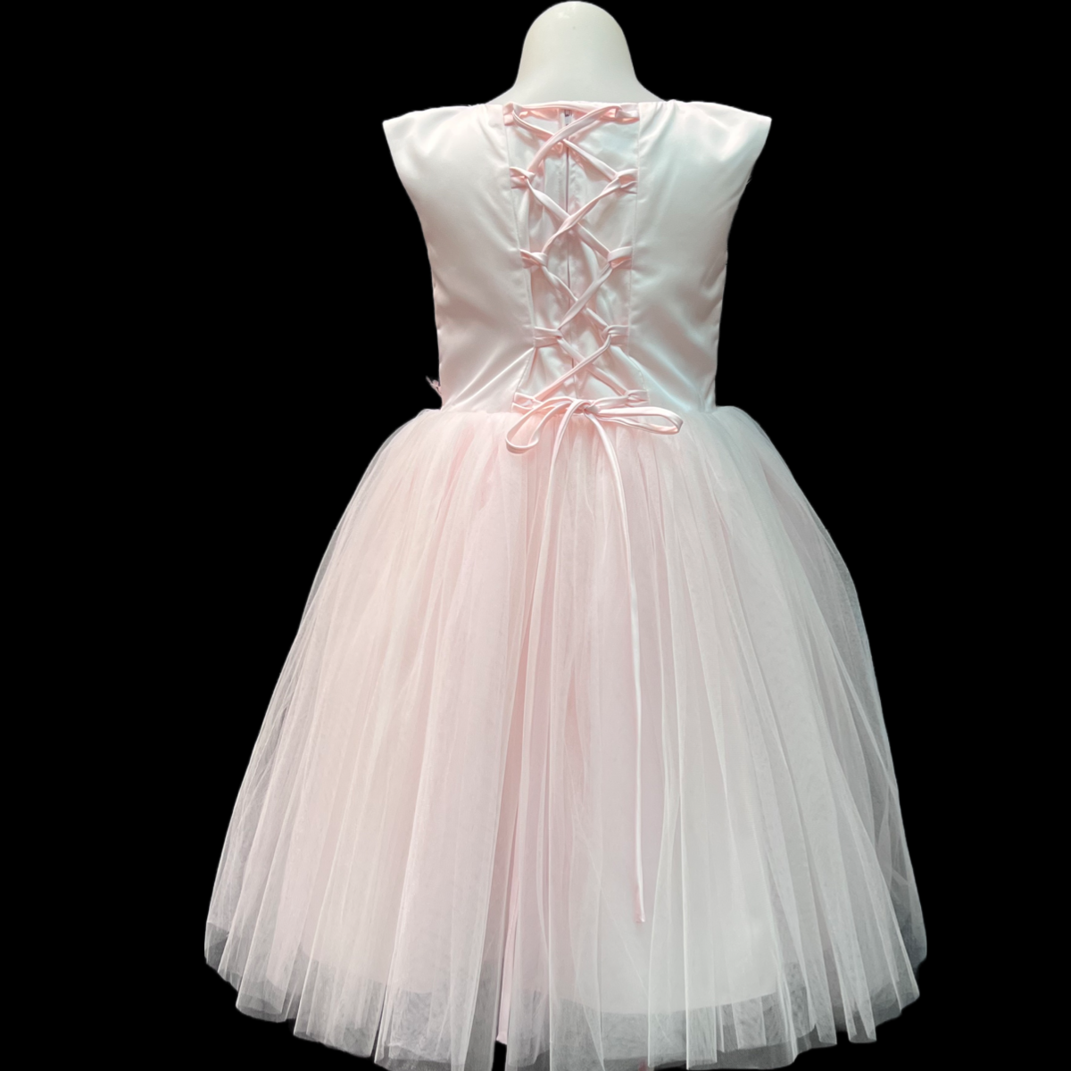 Pink Cap Sleeve Dress w/ Lace up Closure