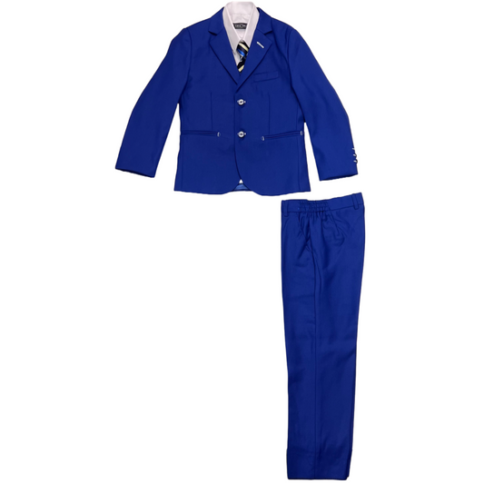 Mini World Modern Slim Fit 5-Piece Royal Blue Suit