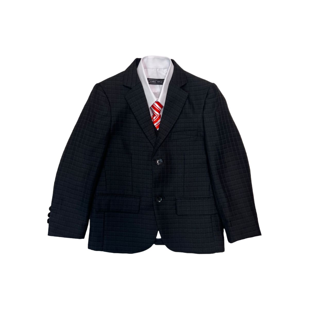 Mini World 5-Piece Black Checkered Suit