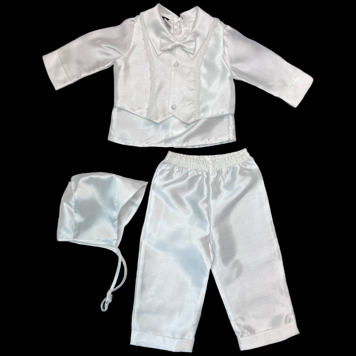 Semi-Paisley Baptism Vest Suit