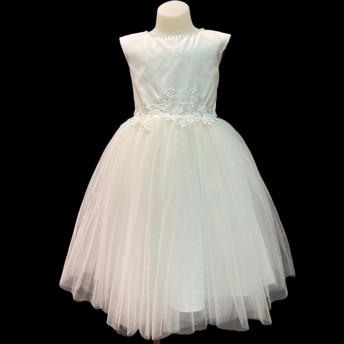 Cap Sleeve Tea-Length Dress w/ Lace up Closure