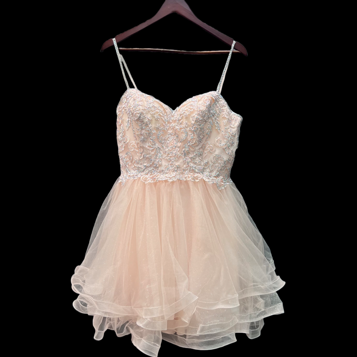 Jr. Grad Rhinestone Short Sparkle Dress (Large)