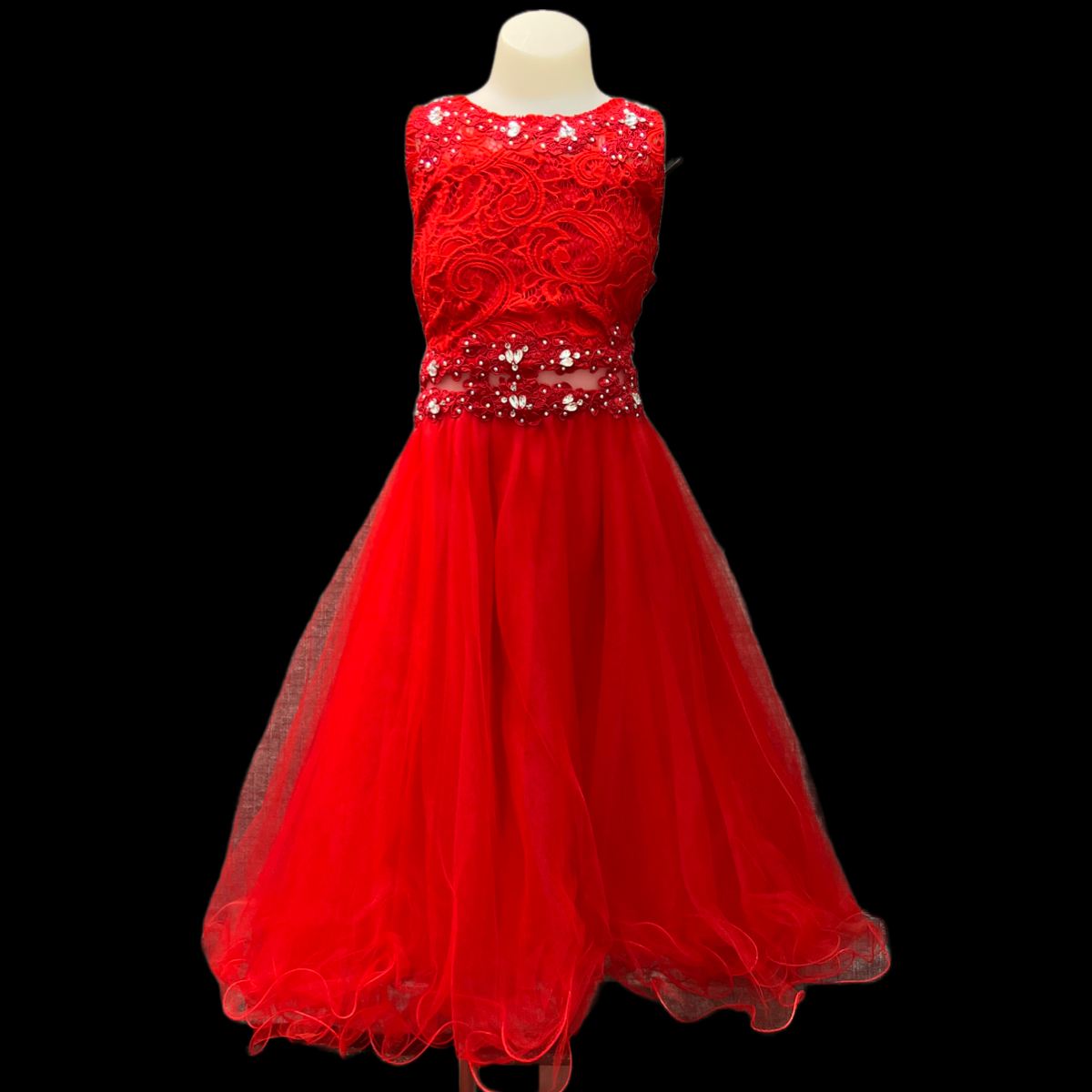 Lace Embroidery Rhinestone Short Dress w/ Shawl