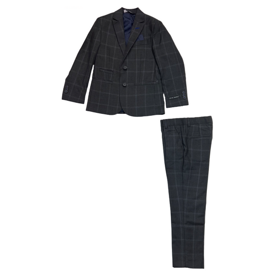 Leo & Zachary 2-Piece Charcoal Dual Stitch Suit