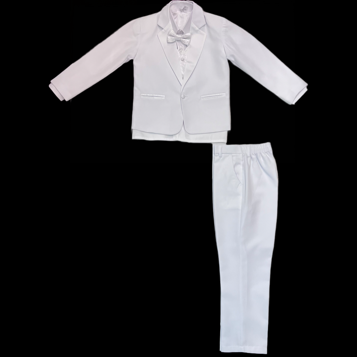 5-Piece White Paisley Tuxedo