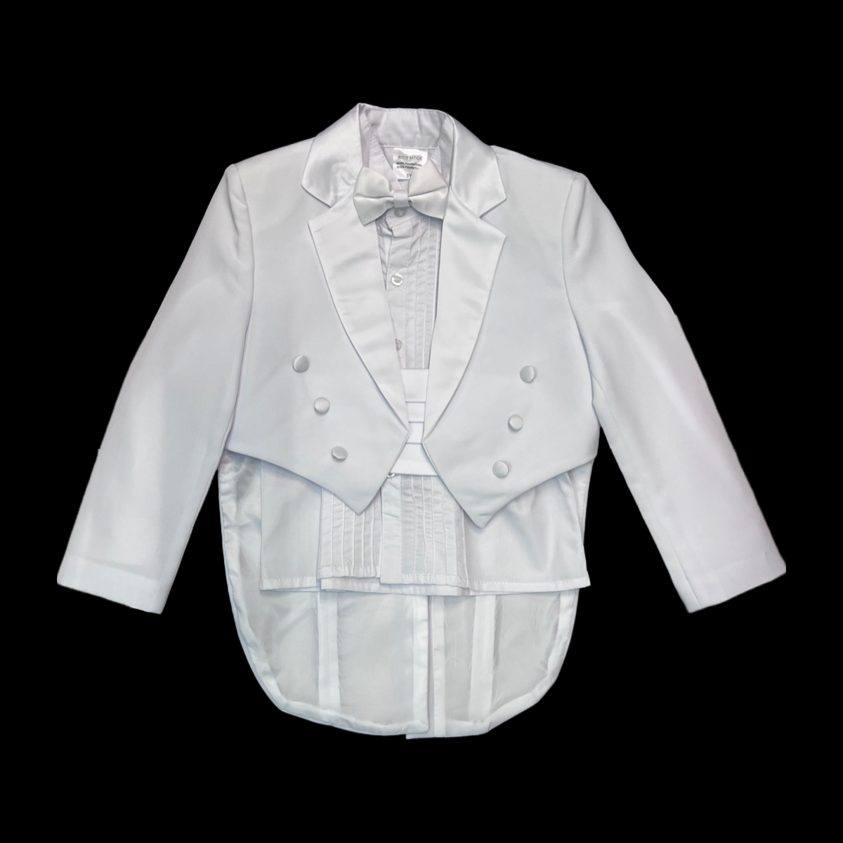 5-Piece White Tuxedo with Tail