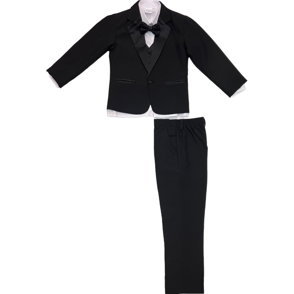 5-Piece Black Paisley Tuxedo