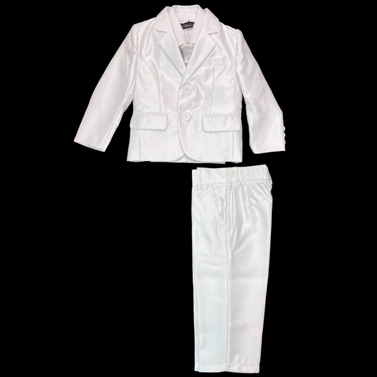 White Pinstripe Baby Suit