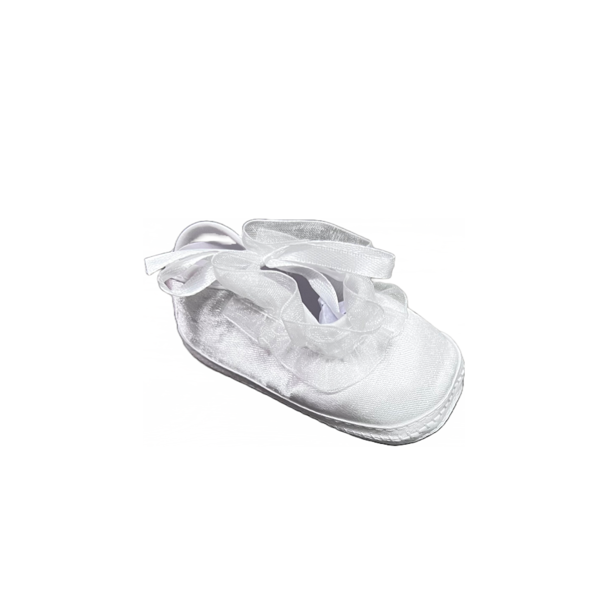 Infant White Satin Bootie