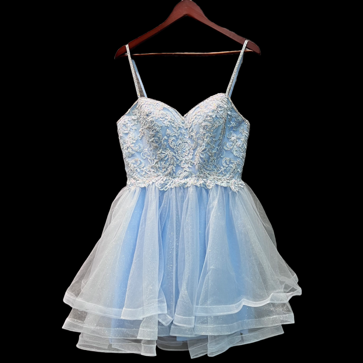 Jr. Grad Rhinestone Short Sparkle Dress (Large)