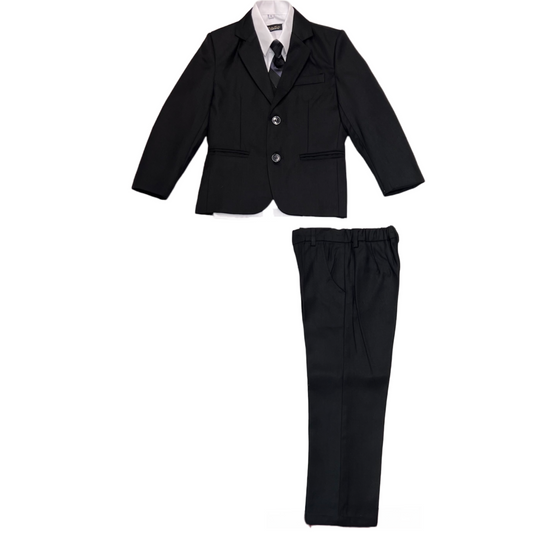 Fancy kids Modern Fit 5-Piece Black Suit