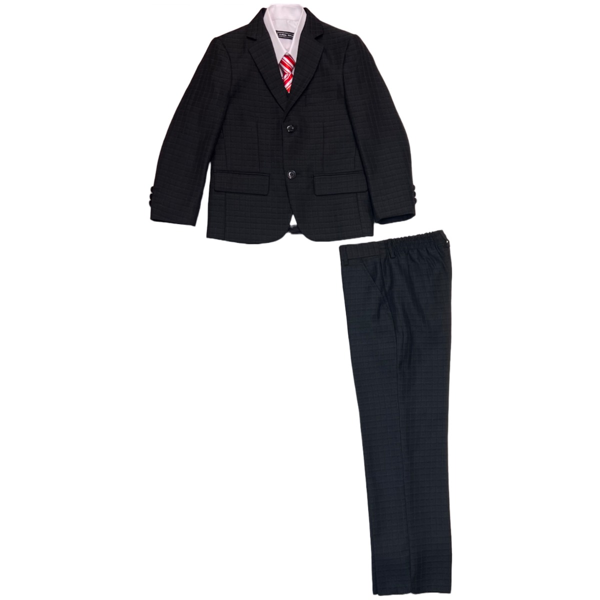 Mini World 5-Piece Black Checkered Suit