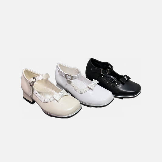 Jolene Square Toe Block Kitten Heel