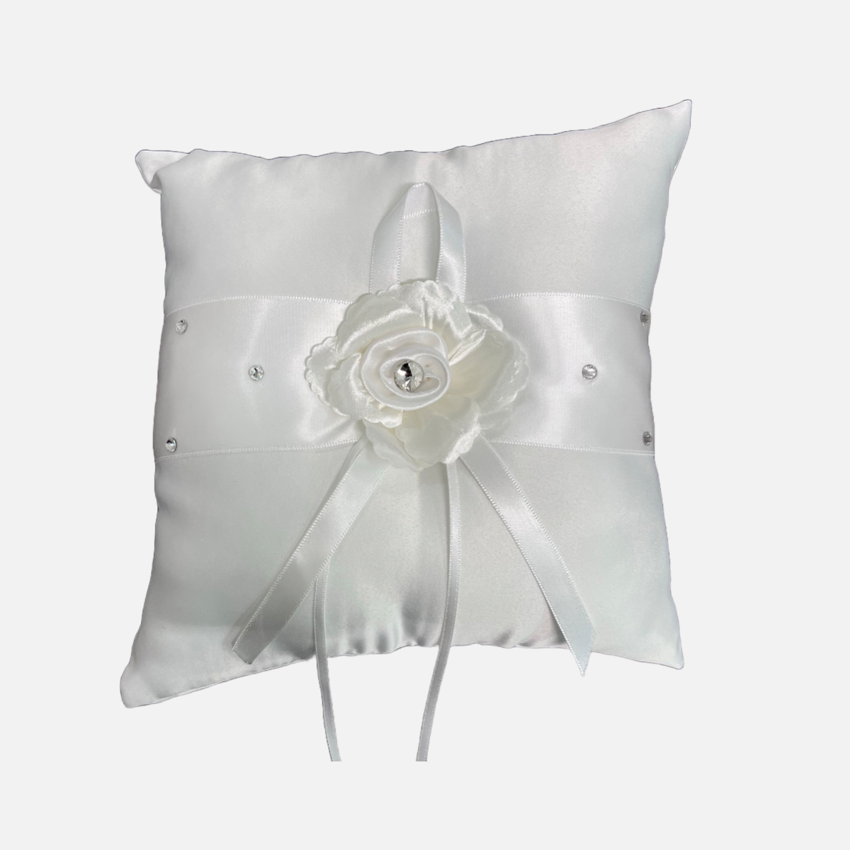 Ring Bearer Pillow with Rhinestones