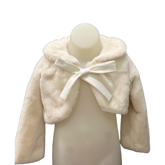 Sweet Kids Soft Faux Fur Long Sleeve Bolero