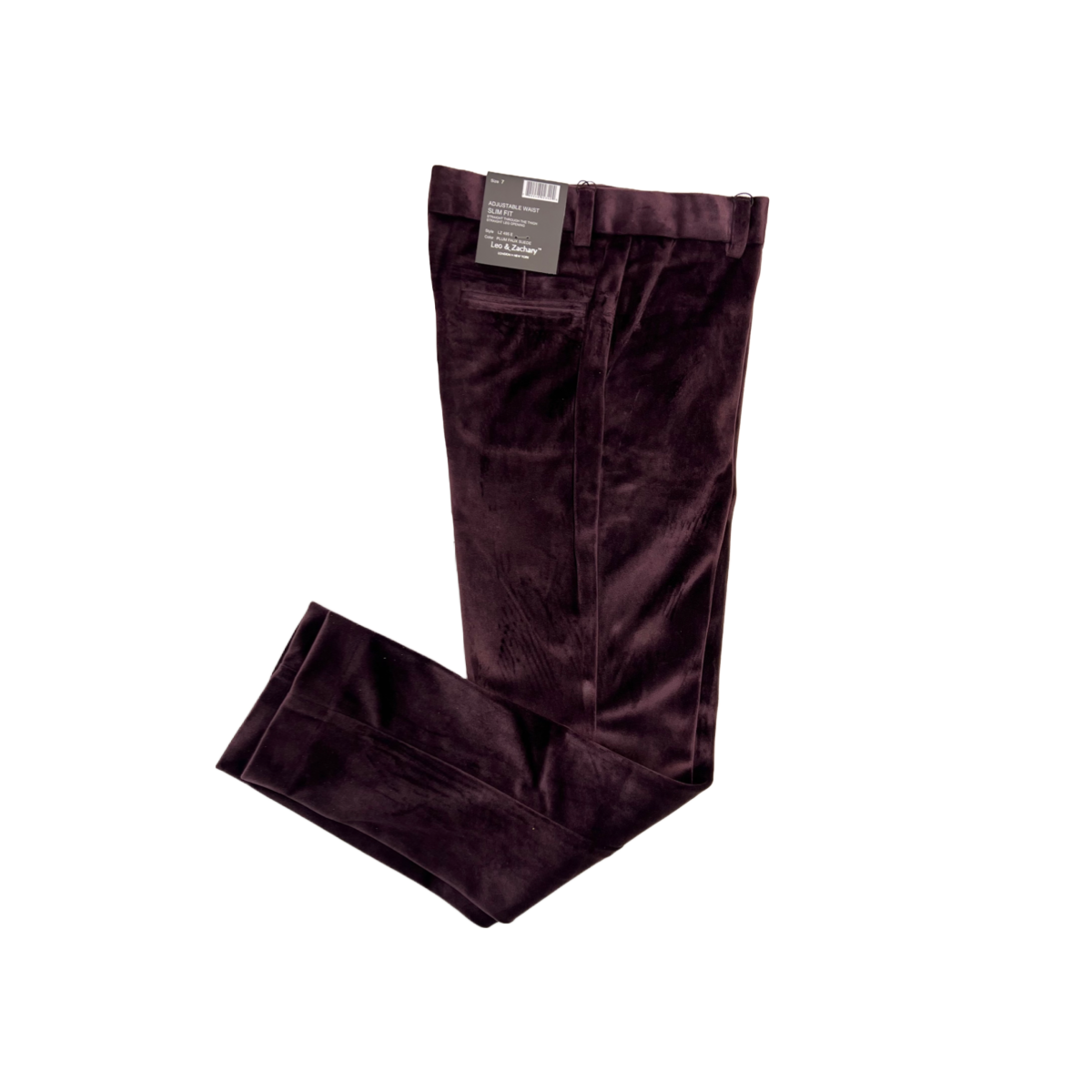 Leo & Zachary 2-Piece Faux Suede Plum Suit
