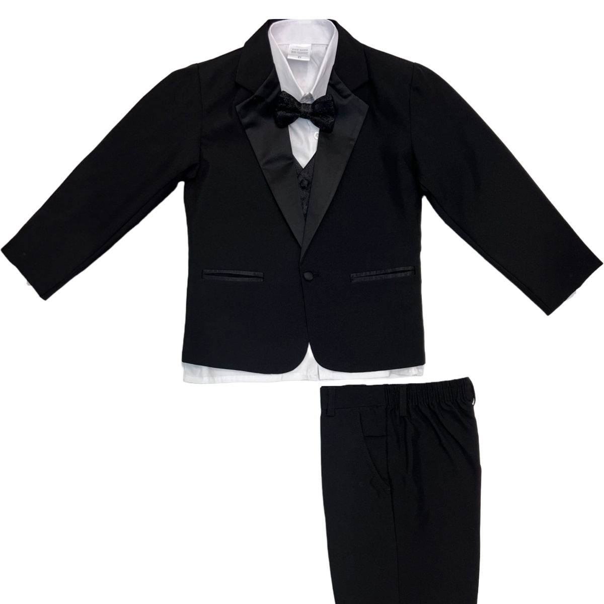 5-Piece Black Paisley Tuxedo