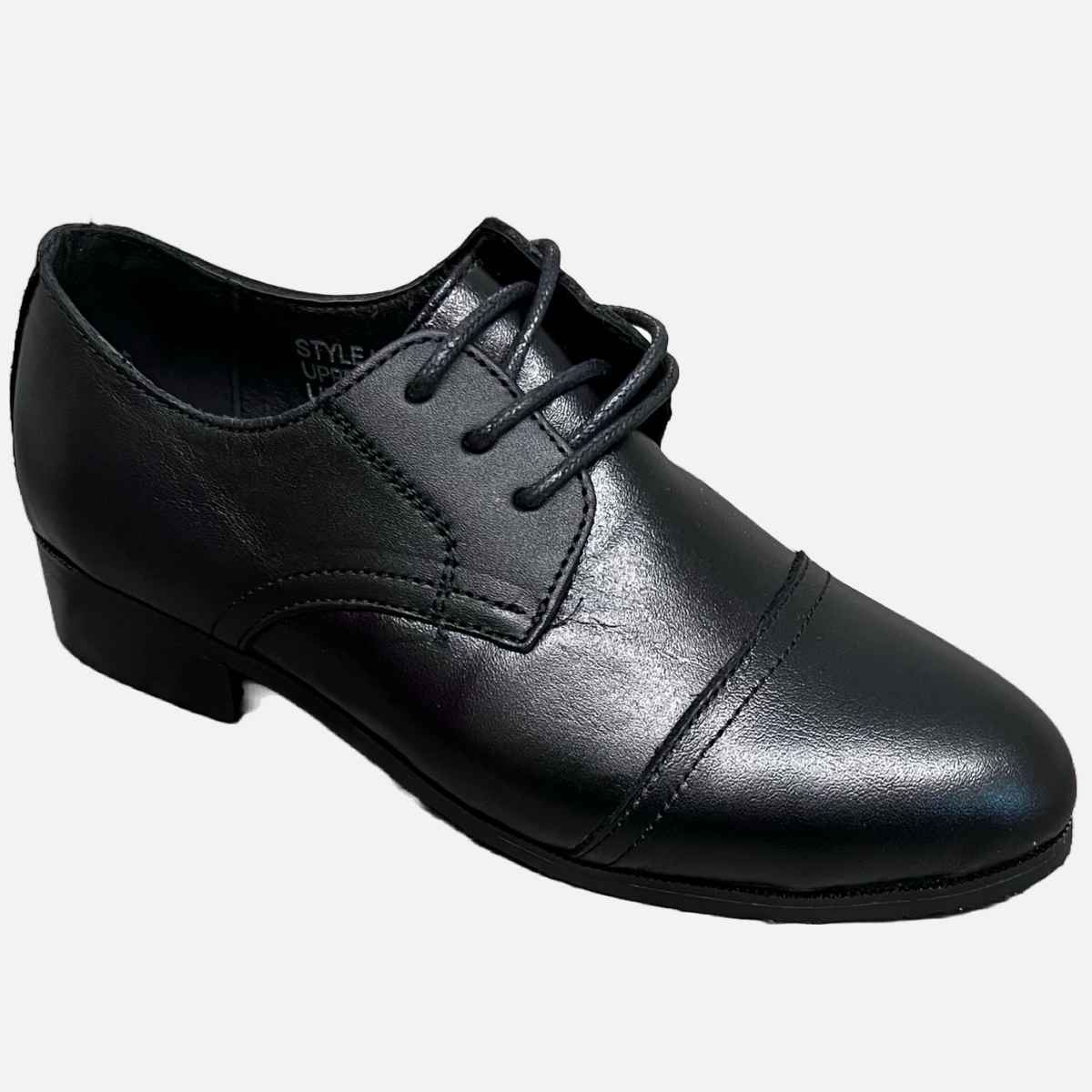 Fancy Kids Leather Cap Toe Dress Shoe