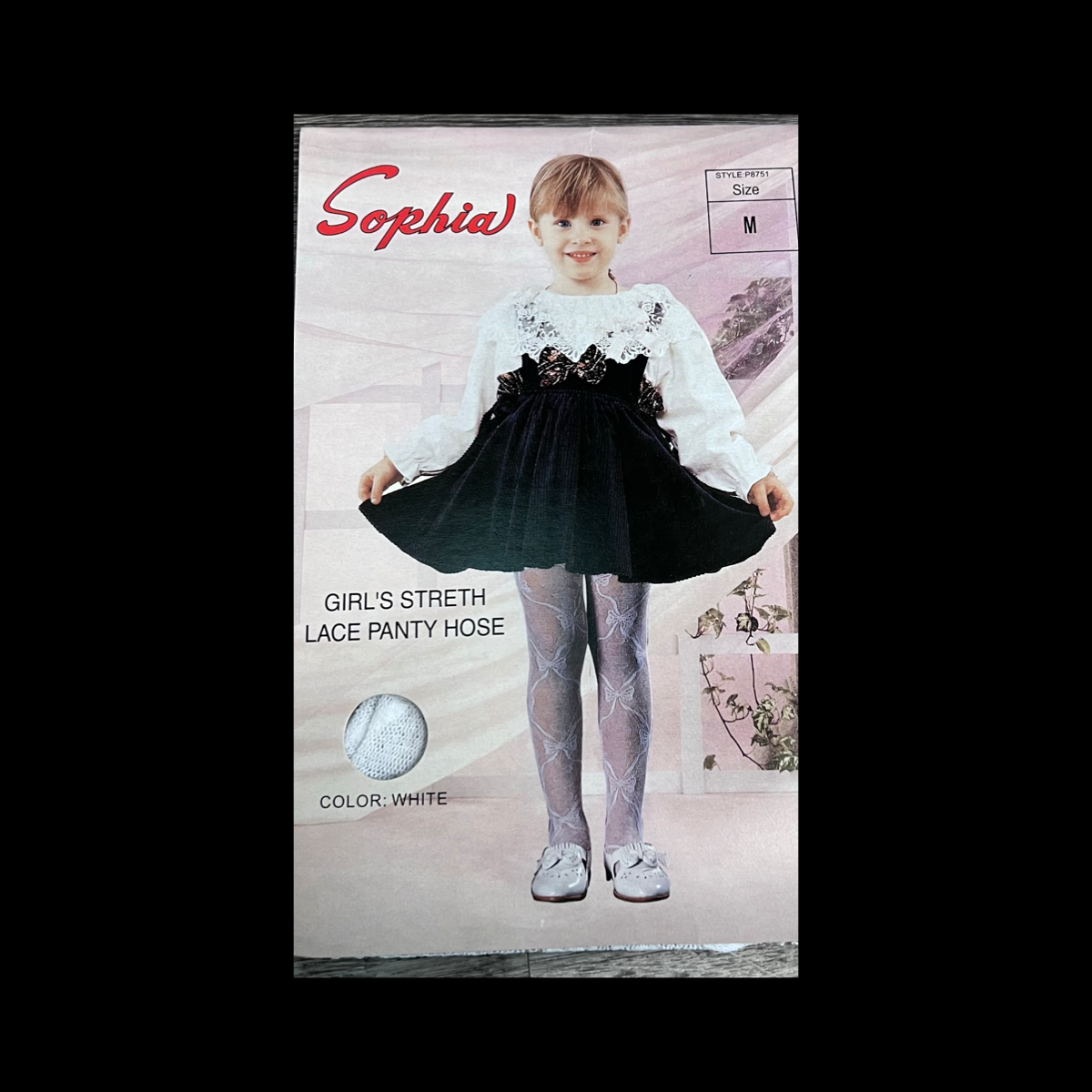 Sophia Girl's Streth Lace Panty Hose