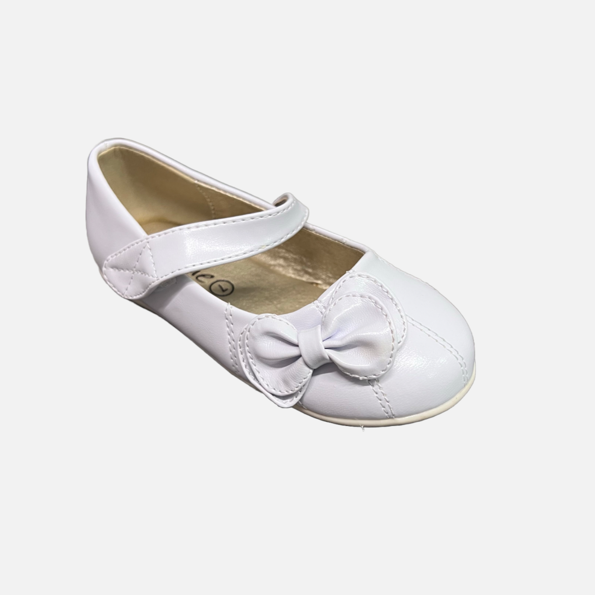 Jolene Patent Baby Shoe with Bow Accent