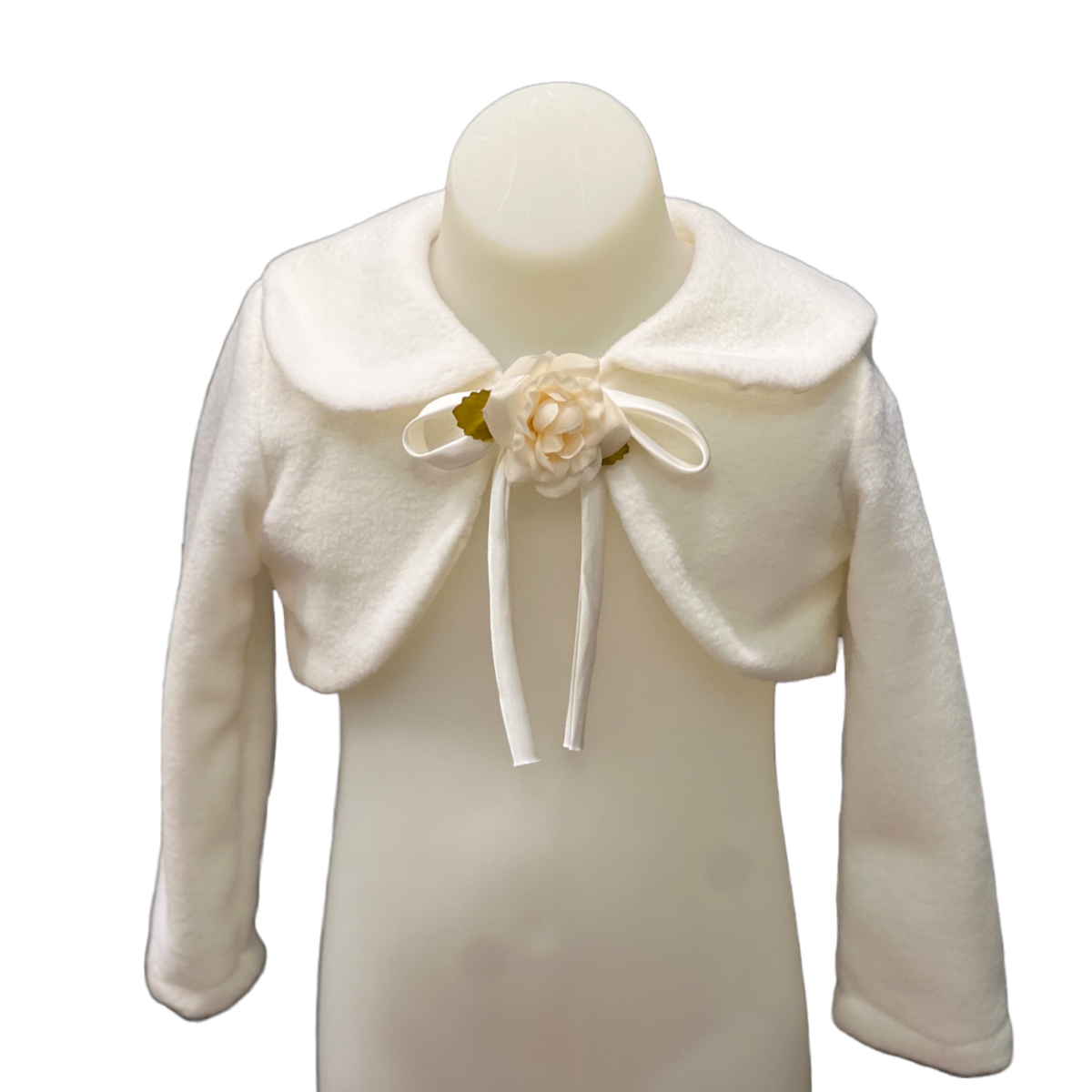 Girls Fleece Bolero with Flower pin kidzcouture