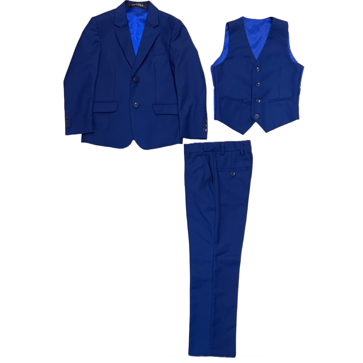 Mavezzano 3-Piece Indigo Slim Fit Suit