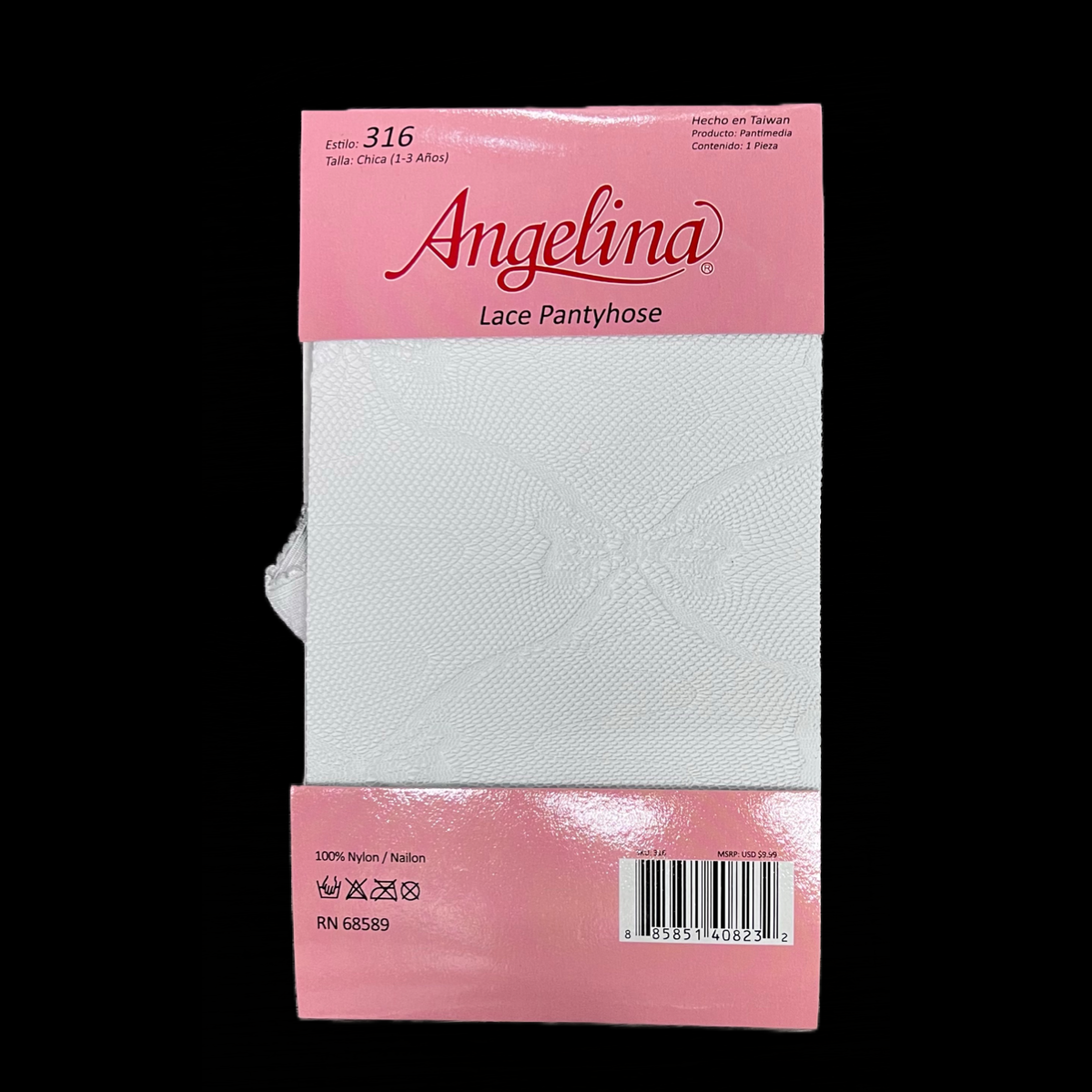 Angelina Lace Nylons with Embroidered Bow