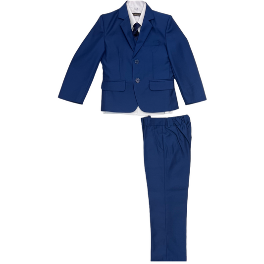 Fancy Kids Modern Fit 5-Piece Teal Suit