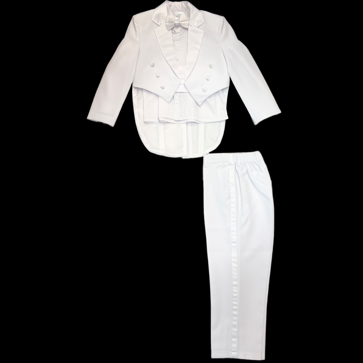 5-Piece White Tuxedo with Tail