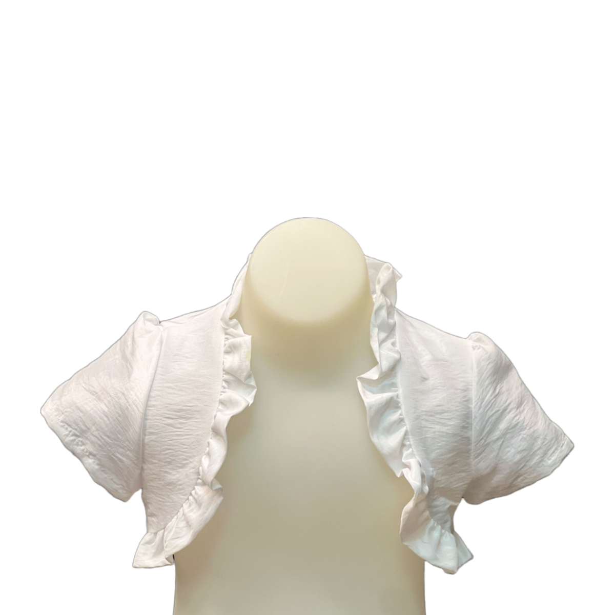 Short-Sleeve Bolero w/ Ruffle Accents