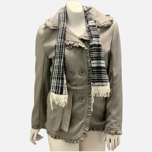 Grey Felt Jacket with scarf