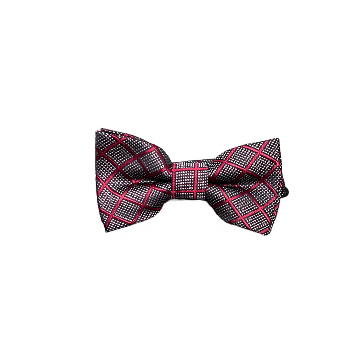 Red & Grey Pattern Bow Tie