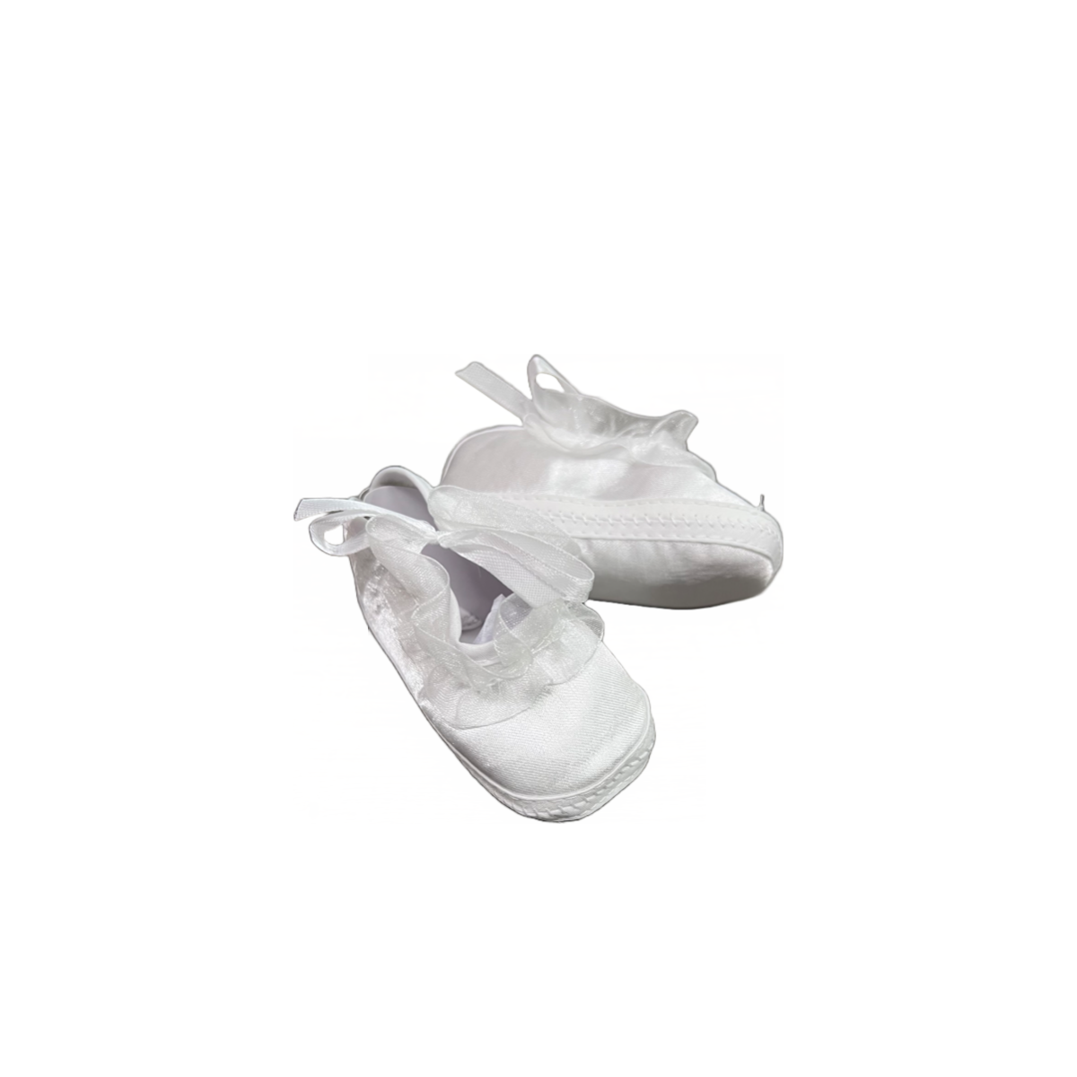 Infant White Satin Bootie